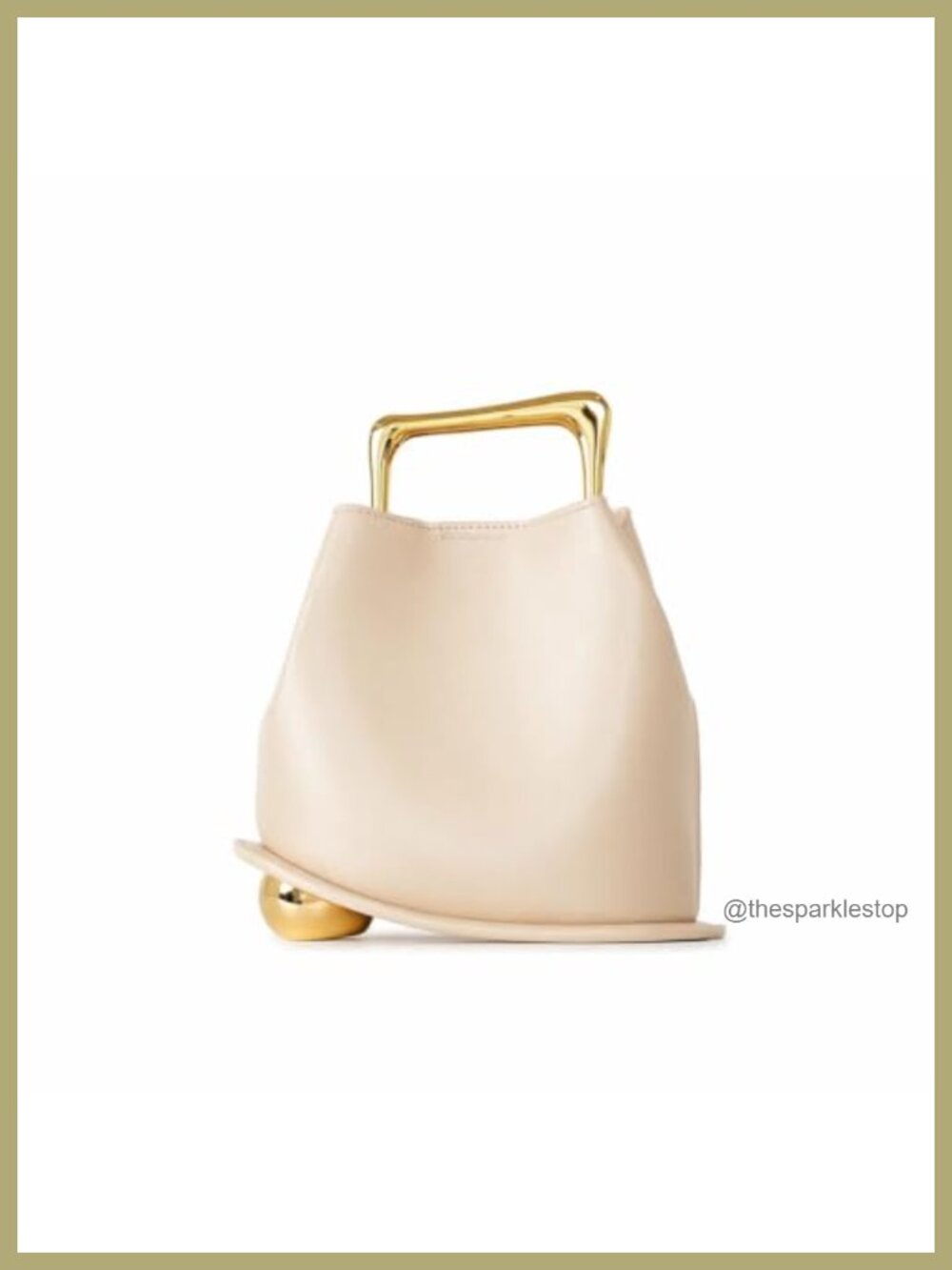 Women's Faux Leather Bucket Bag Crossbody Purse Gold Metal Handle